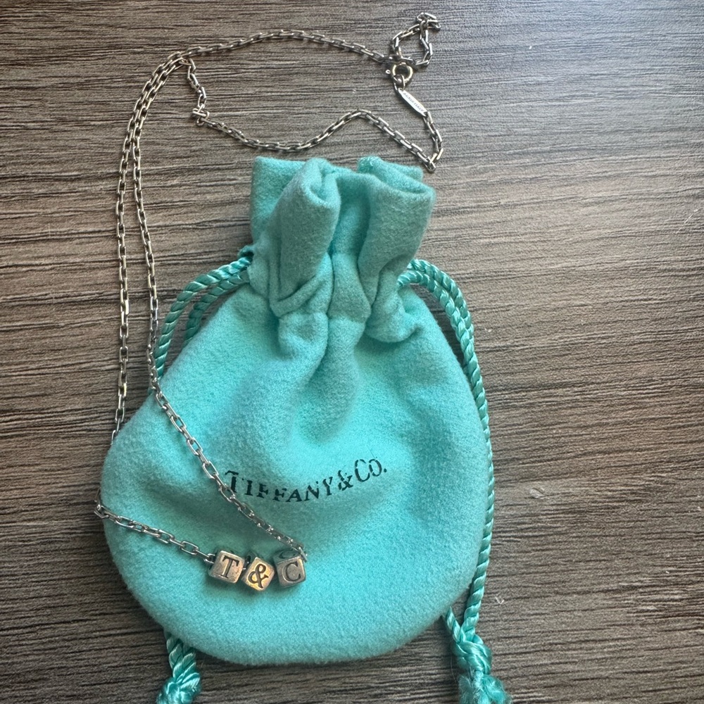 Tiffany & Co. Silver Chain with Block Letters